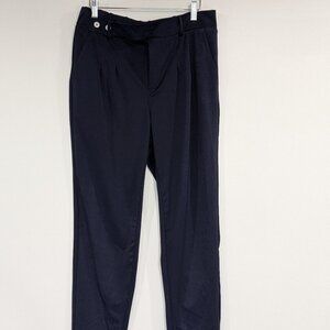 *3/$10* Pleated Elastic Waist Pants with Pockets Navy Blue Size Large